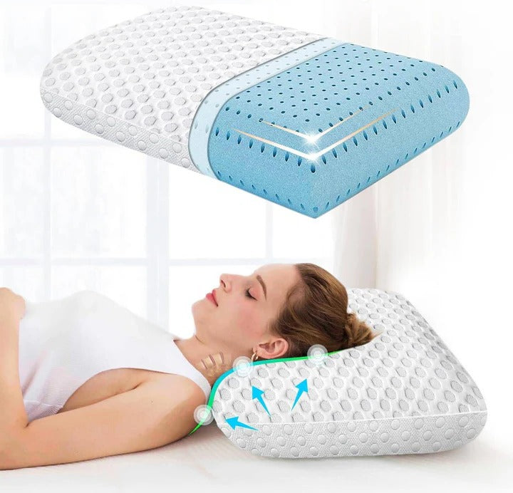 Ice-Cloud Memory Foam: Cooling Gel Pillow for Sweat-Free Sleep Support