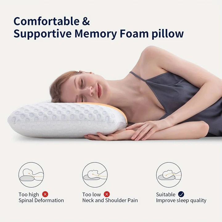 Ice-Cloud Memory Foam: Cooling Gel Pillow for Sweat-Free Sleep Support