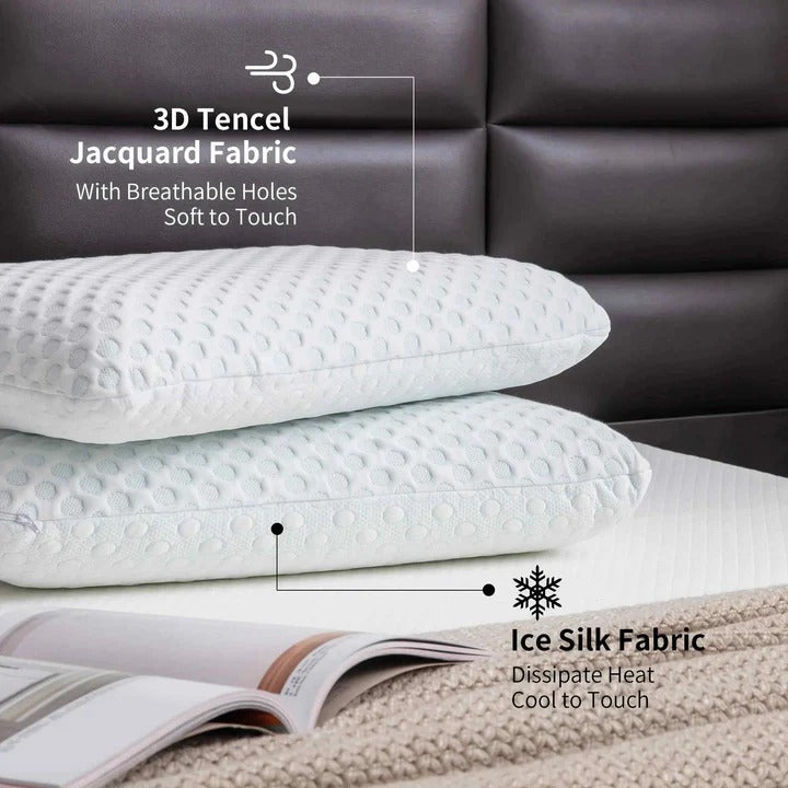 Ice-Cloud Memory Foam: Cooling Gel Pillow for Sweat-Free Sleep Support