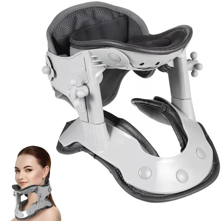 Precision-Lift Traction: Adjustable Height Neck Support with Integrated Heat