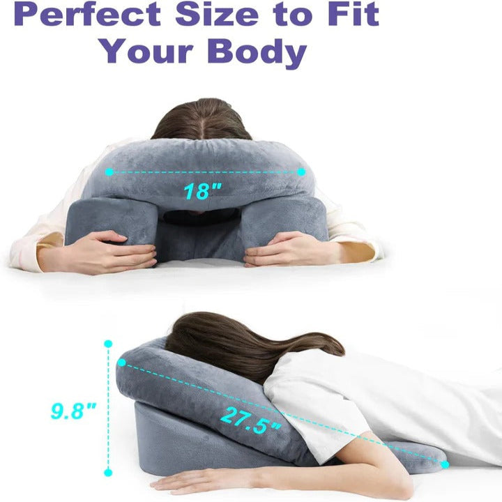 Breath-Easy Recovery Pillow: Full Face Cavity for Unobstructed Downward Sleep