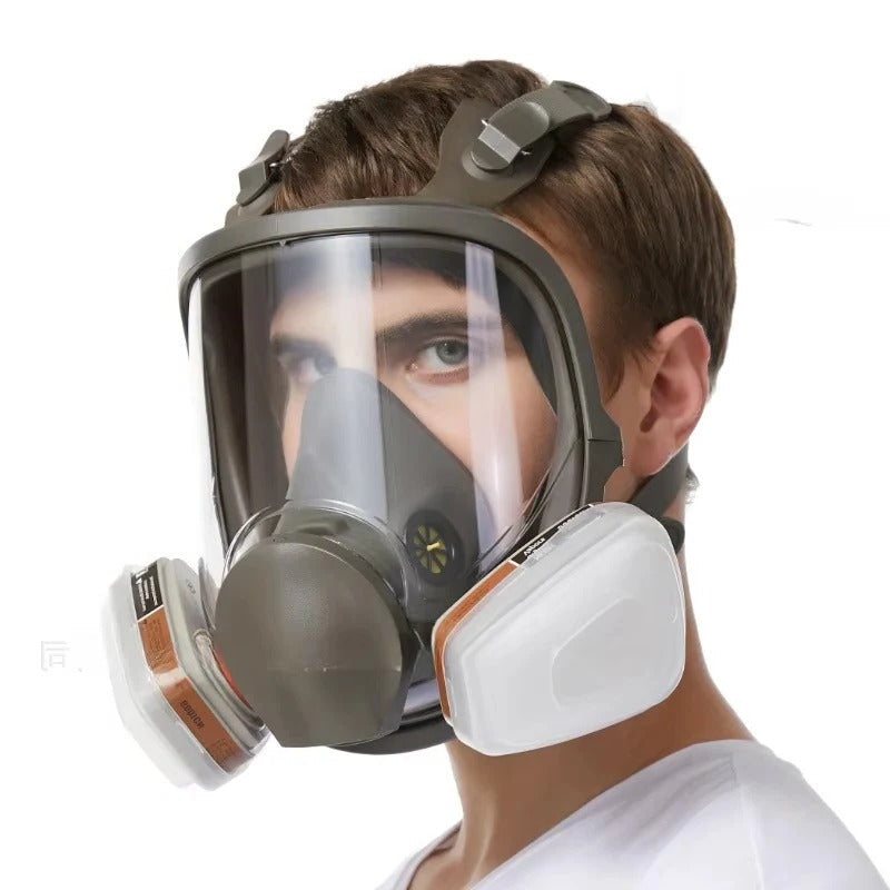 Ultra-Clear Panoramic Respirator: Anti-Fog Full Face Mask for Unobstructed Vision