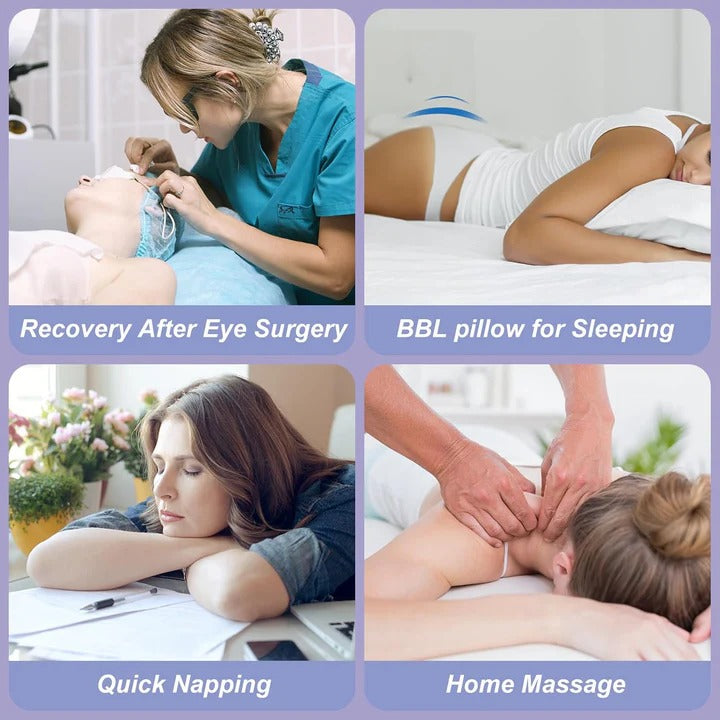 Breath-Easy Recovery Pillow: Full Face Cavity for Unobstructed Downward Sleep