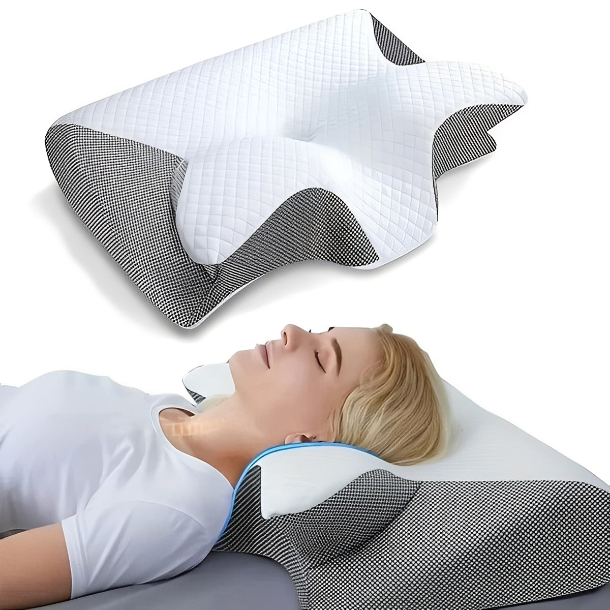 The Cloud-Cradle: Ergonomic Side Sleeper Pillow with Integrated Armrests